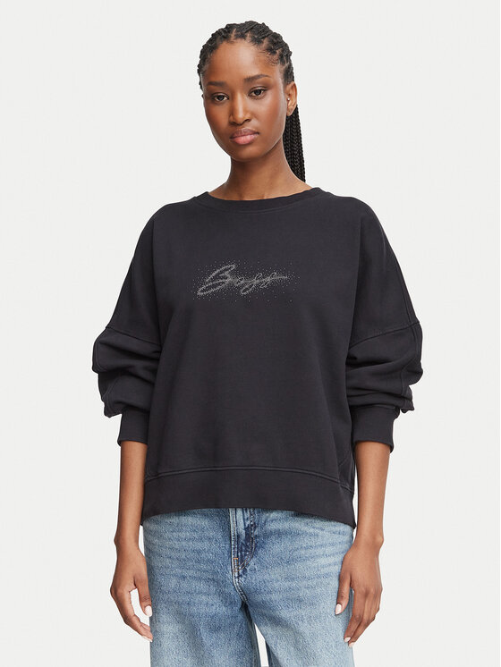 BOSS Bluza Ever 50571478 Czarny Regular Fit