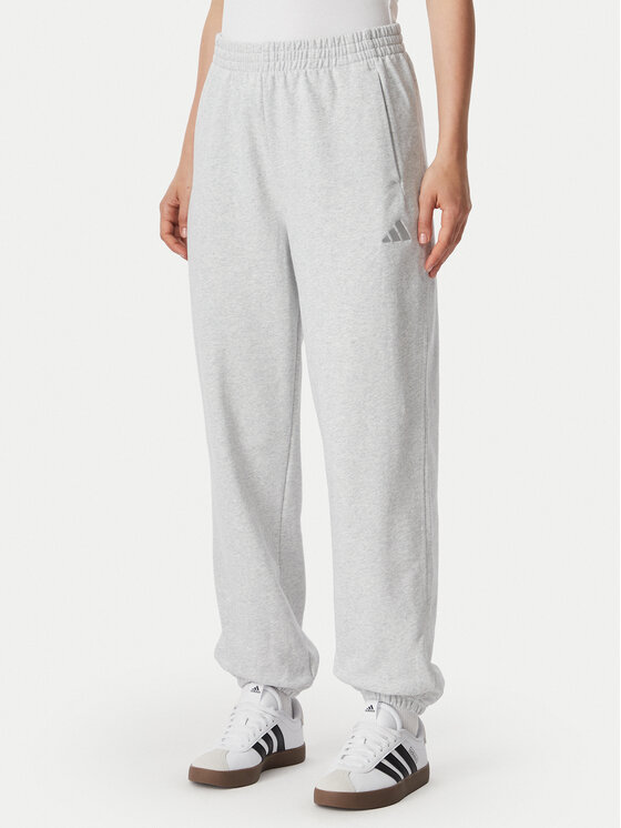 adidas Spodnie dresowe Kit Small Logo Regular Cuffed KU7941 Szary Regular Fit