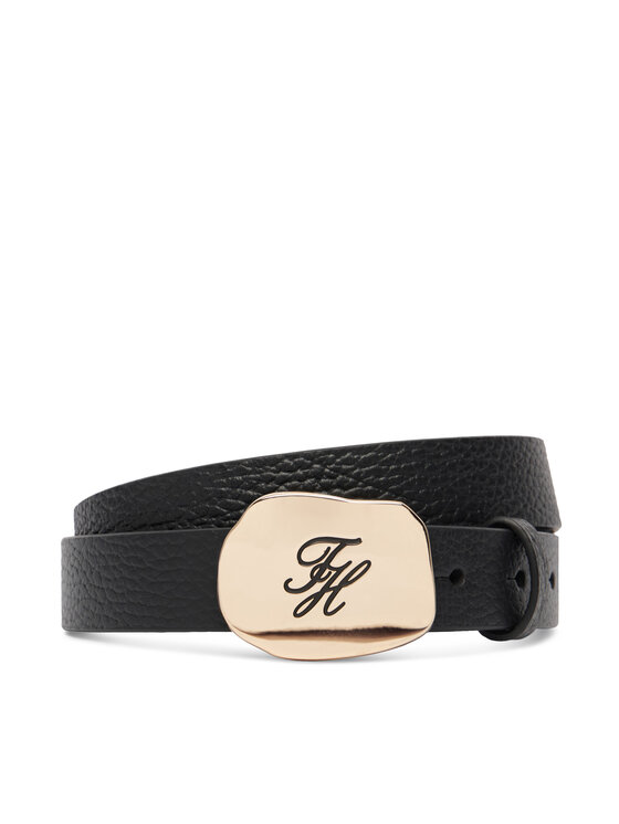 Tommy Hilfiger Pasek Th Plaque 2.5 Pebble AW0AW19152 Czarny