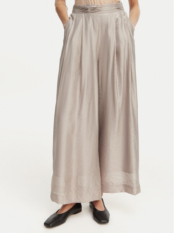 Eleh Spodnie materiałowe SS260269 Szary Wide Leg
