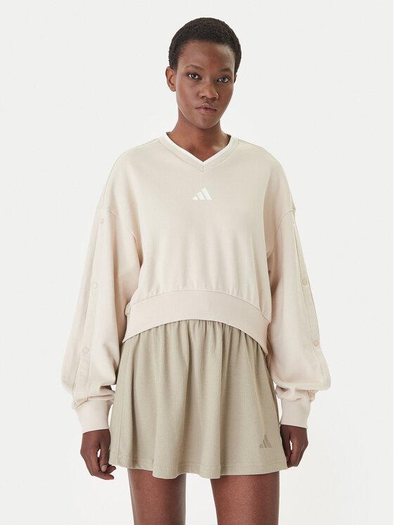 adidas Bluza Stadium JY6969 Beżowy Loose Fit