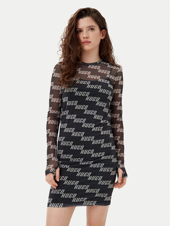 HUGO Sukienka codzienna HUGO-50534848 Czarny Regular Fit