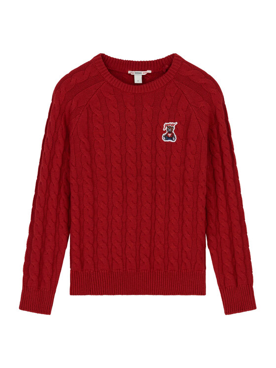 Guess Sweter H6BR02 Z1648 Czerwony Regular Fit
