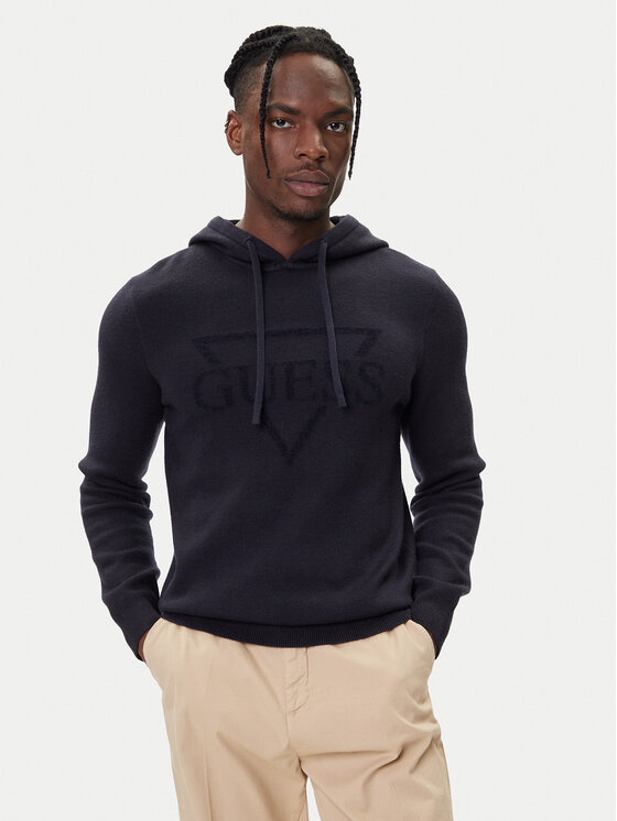 Guess Bluza M5BR18 Z0470 Granatowy Regular Fit
