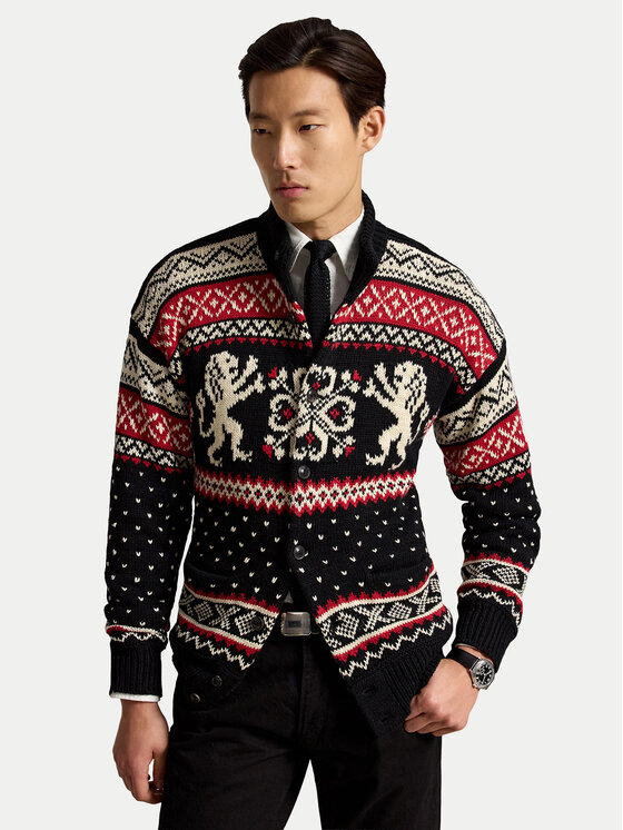 Polo Ralph Lauren Kardigan 710B28784001 Czarny Regular Fit