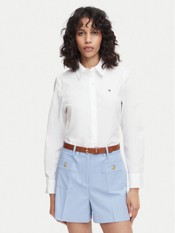 Tommy Hilfiger Koszula WW0WW47169 Biały Regular Fit
