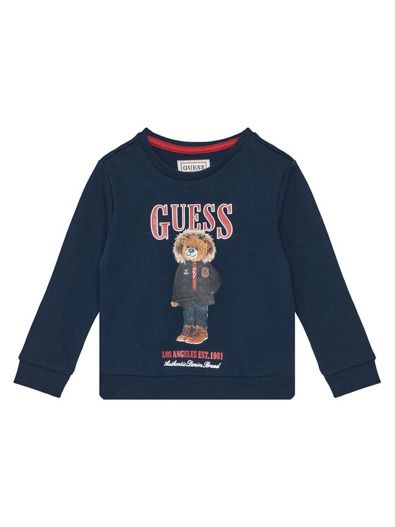 Guess Bluza N5BQ07 KAD74 Granatowy Regular Fit