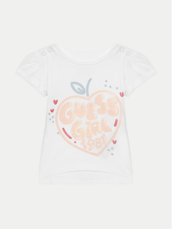 Guess T-Shirt A5GI01 K6YW4 Biały Regular Fit