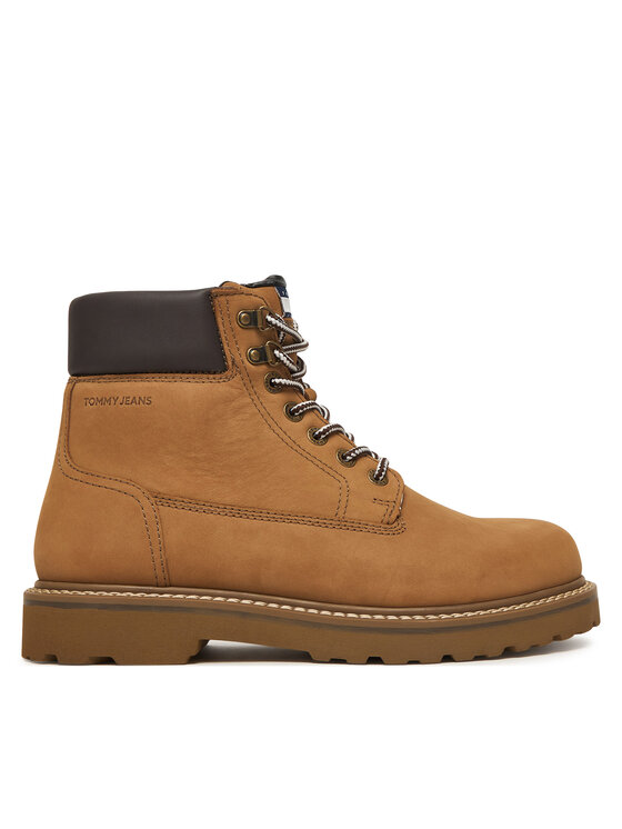 Tommy Jeans Trapery Archive '01 Boot Hi Nubuck Wl Wr EM0EM01783 Brązowy jasny
