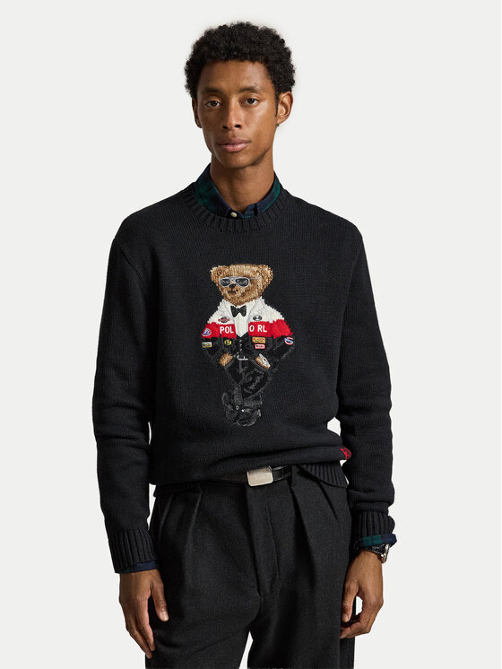 Polo Ralph Lauren Sweter 710B28783001 Czarny Loose Fit