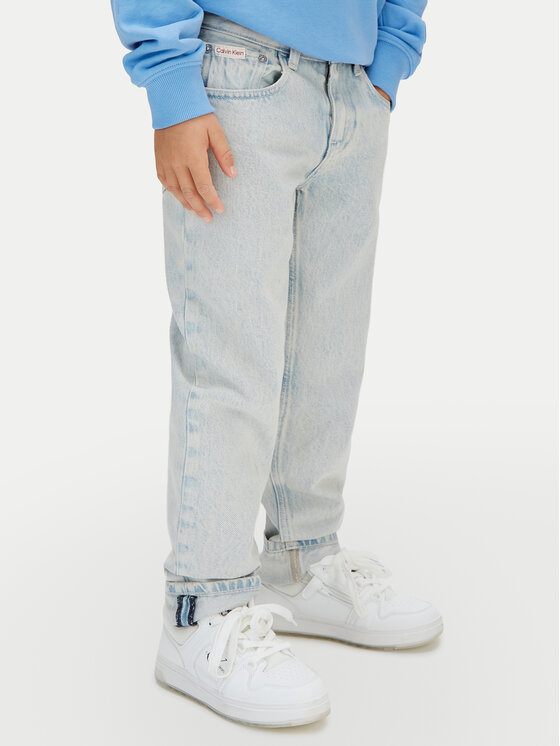 Calvin Klein Jeans Jeansy LVCKSJC44B Błękitny Straight Fit