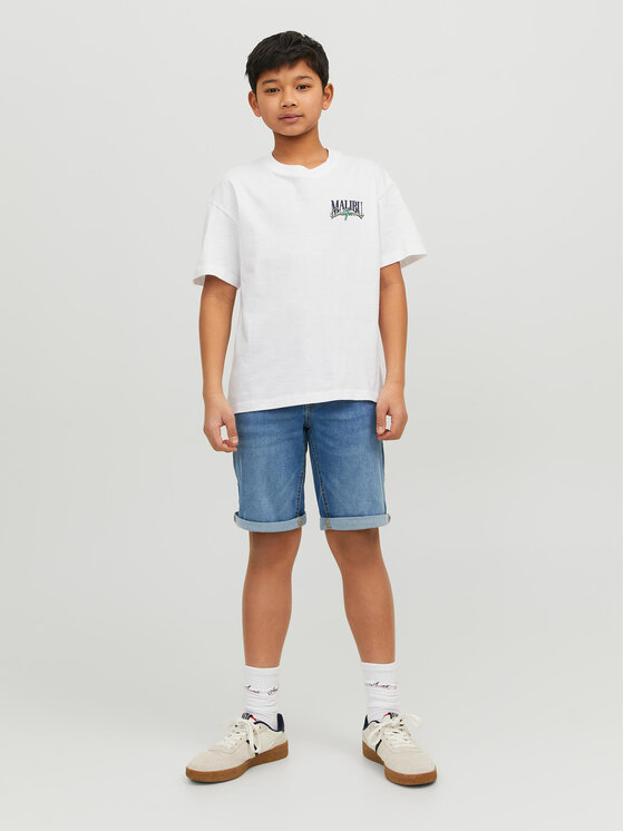 Jack & Jones Junior Szorty jeansowe 12257395 Niebieski Regular Fit