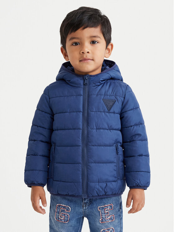 Guess Kurtka puchowa H4BT03 WCFM0 Niebieski Regular Fit