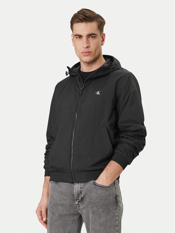 Calvin Klein Jeans Wiatrówka Harrington LV04RF521G Czarny Regular Fit