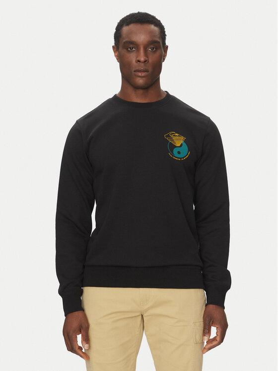 Quiksilver Bluza EQYFT05055 Czarny Regular Fit
