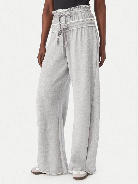 adidas Spodnie dresowe Sst Double Waisted Pant KT1932 Szary Relaxed Fit