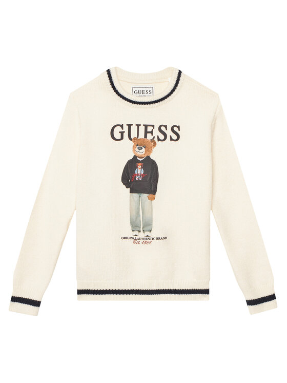 Guess Sweter N6YR06 Z0903 Kremowy Regular Fit