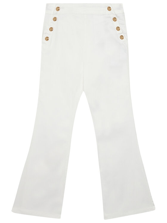 Guess Spodnie materiałowe J6RB09 WF7H0 Biały Bootcut Fit