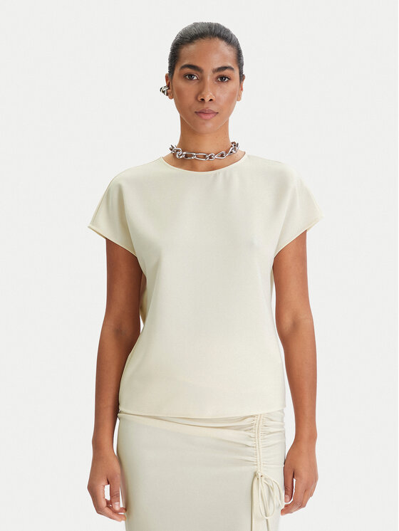 Patrizia Pepe Bluzka 8C0848/A701-W409 Écru Regular Fit