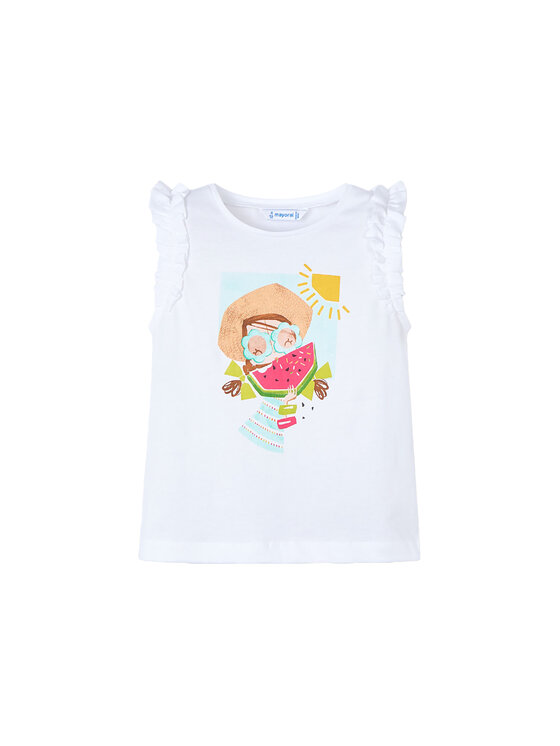 Mayoral Top 3021 Biały Regular Fit