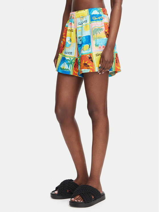 Roxy Szorty materiałowe Atlas Sunburn ERJNS03584 Kolorowy Regular Fit