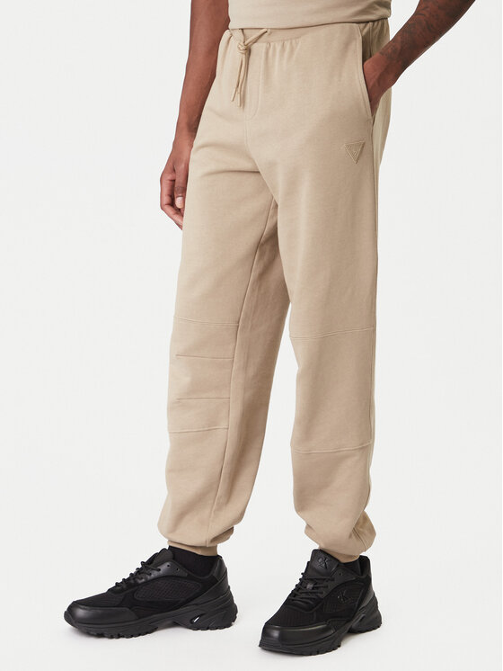 Guess Spodnie dresowe Z6RB03 K9YI1 Beżowy Regular Fit