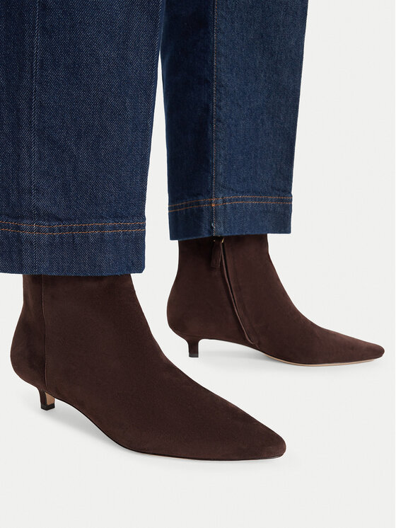 LAUREN RALPH LAUREN Botki Frncsa Bt Hl Bo Bte 802P15722002 Brązowy