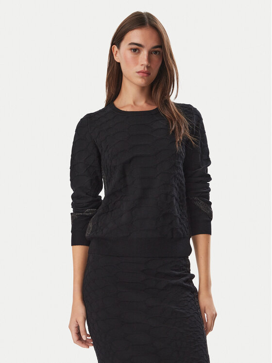Liu Jo Sport Sweter TF6183 MS49I Czarny Regular Fit