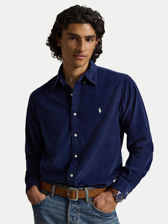 Polo Ralph Lauren Koszula 710853123506 Granatowy Custom Fit