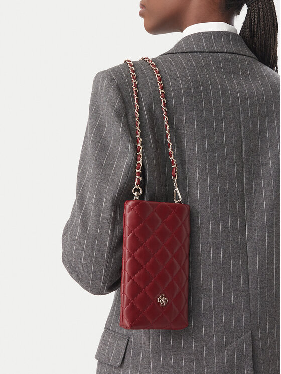 Guess Torebka na telefon J6BZ02 W3953 Bordowy