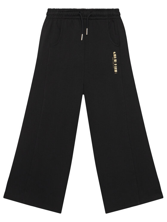 Calvin Klein Jeans Spodnie dresowe Glitter Aw IG0IG03097 Czarny Wide Leg