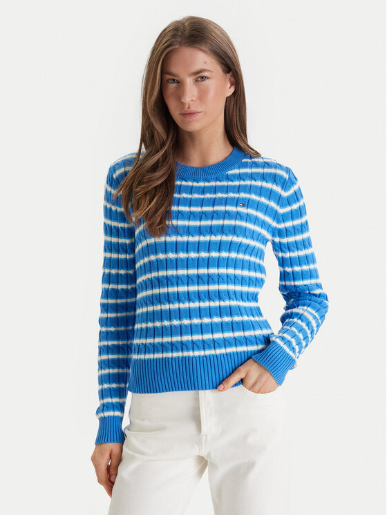 Tommy Hilfiger Sweter WW0WW47644 Niebieski Regular Fit
