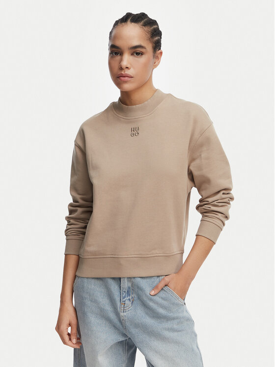 HUGO Bluza Daxandria 50527463 Beżowy Regular Fit
