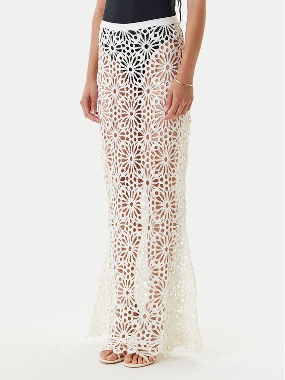 NORMA KAMALI Spódnica maxi ST125SCRP02840 Beżowy Slim Fit