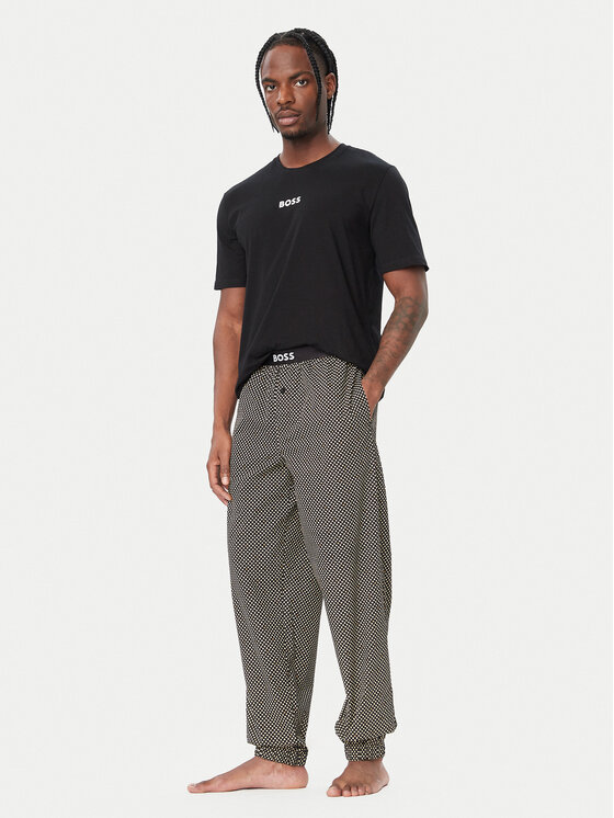 BOSS Piżama Easy Long 50535875 Beżowy Relaxed Fit