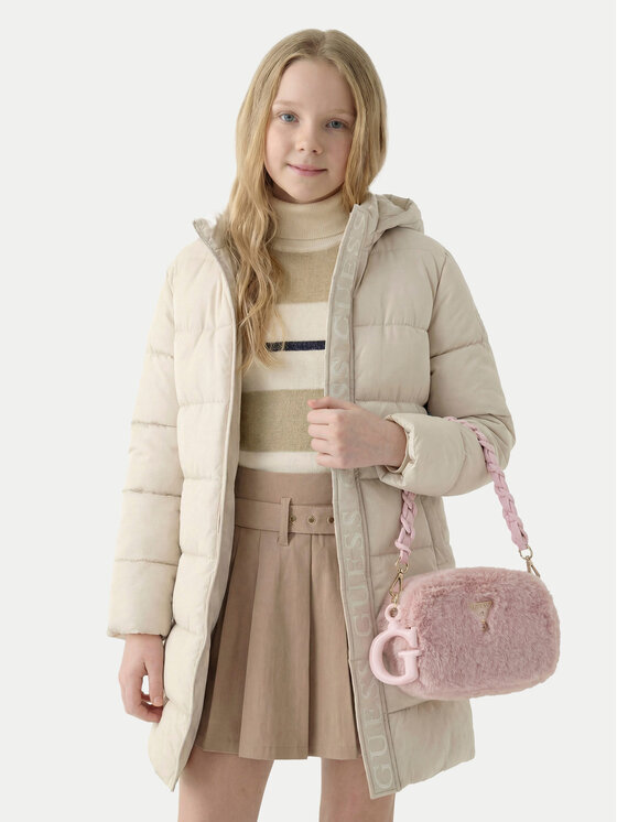 Guess Kurtka zimowa J6BL01 W3991 Kremowy Regular Fit