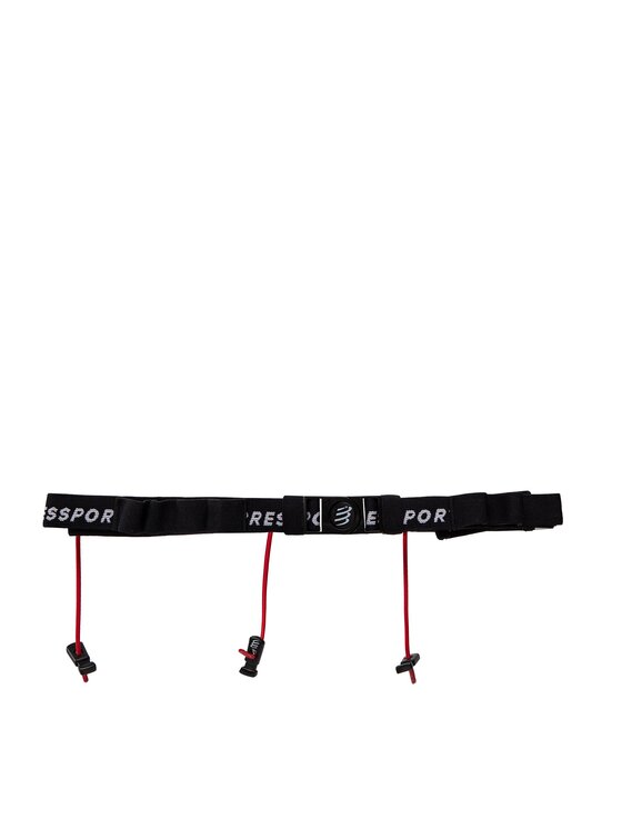 Compressport Pas sportowy Race Number Belt CU00013B Czarny