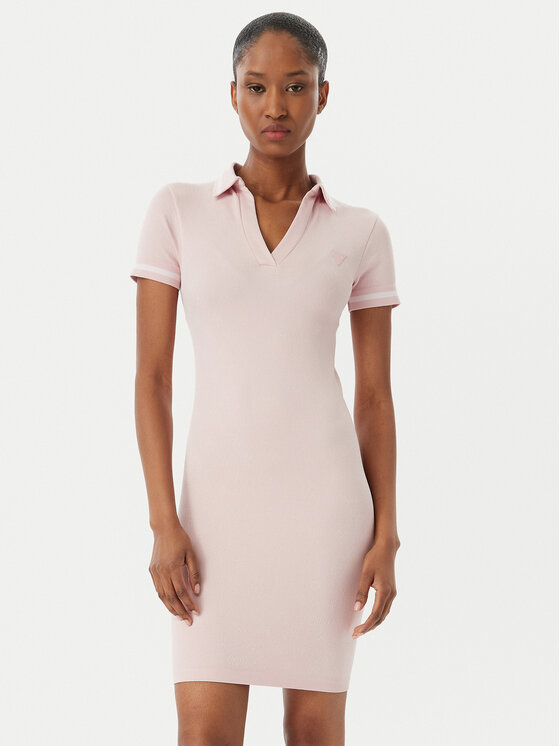 Guess Sukienka codzienna V6RK02 Z4692 Różowy Regular Fit