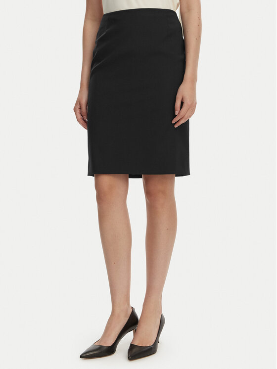 Boss Spódnica ołówkowa Vileah 50490036 Granatowy Slim Fit