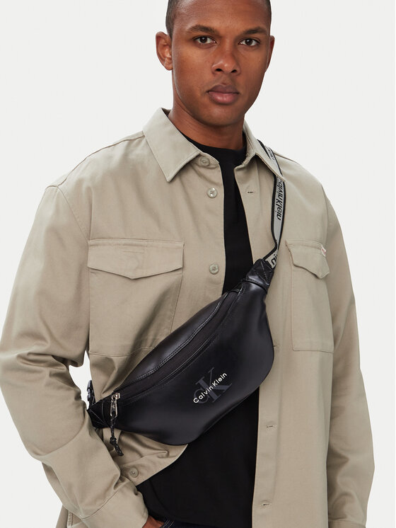 Calvin Klein Nerka Bold Logo Webbing Waistbag LV04D3630G Czarny