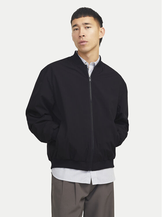 Jack & Jones Kurtka bomber Echarge 12268608 Czarny Regular Fit