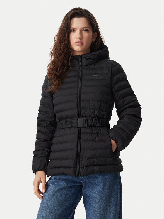 Calvin Klein Kurtka przejściowa LV044G504G Czarny Regular Fit