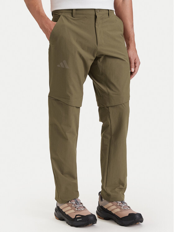 adidas Spodnie outdoor KW7459 Brązowy Regular Fit