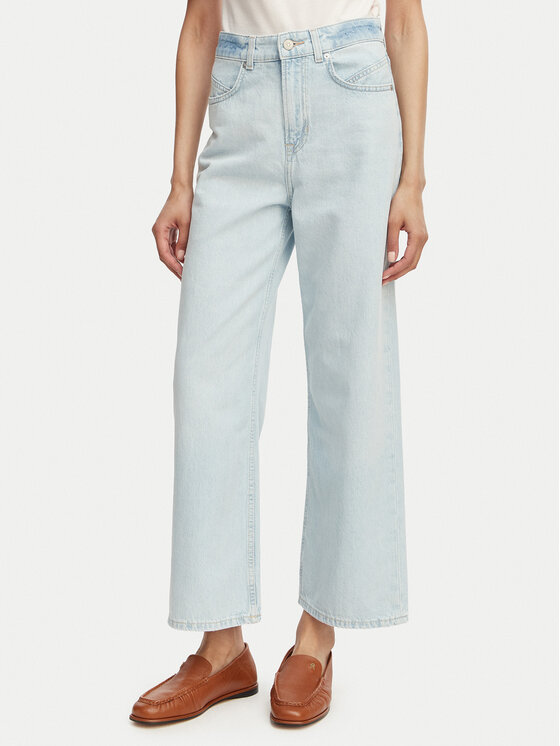 BOSS Jeansy C Marlene Crop 50558703 Niebieski jasny Straight Fit