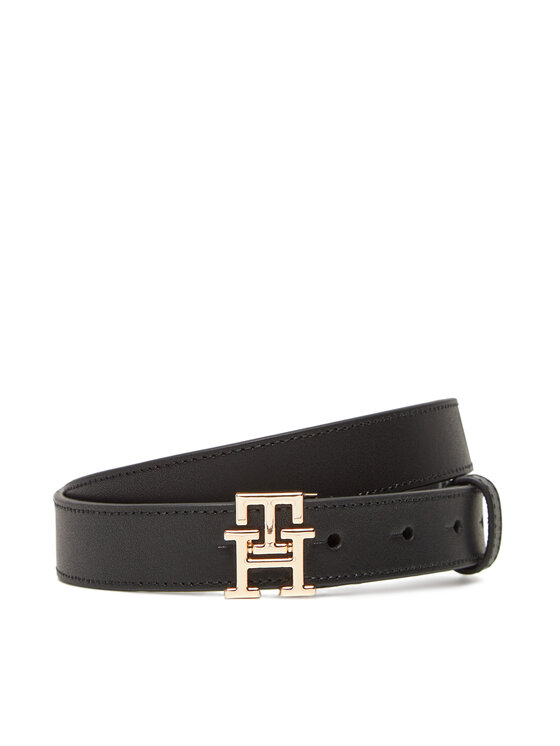 Tommy Hilfiger Pasek Damski Th Modern 2.5 AW0AW17496 Czarny