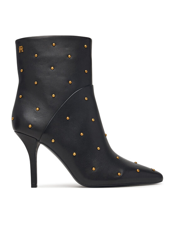 Tommy Hilfiger Botki High Heel Ankle Boot With Studs FW0FW09558 Czarny