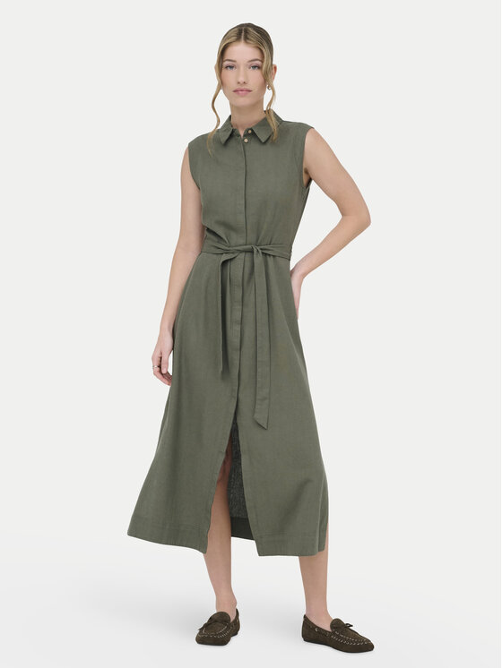 ONLY Sukienka koszulowa Goa 15363697 Khaki Regular Fit