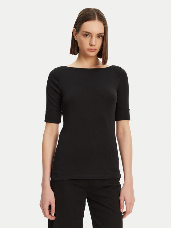 Lauren Ralph Lauren Bluzka Brs-Knits 200654963 Czarny Regular Fit