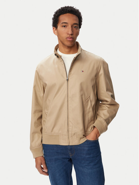 Tommy Hilfiger Kurtka przejściowa Classic Harrington MW0MW43468 Beżowy Regular Fit