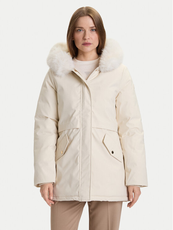Rinascimento Kurtka zimowa CFC0122158003 Écru Regular Fit